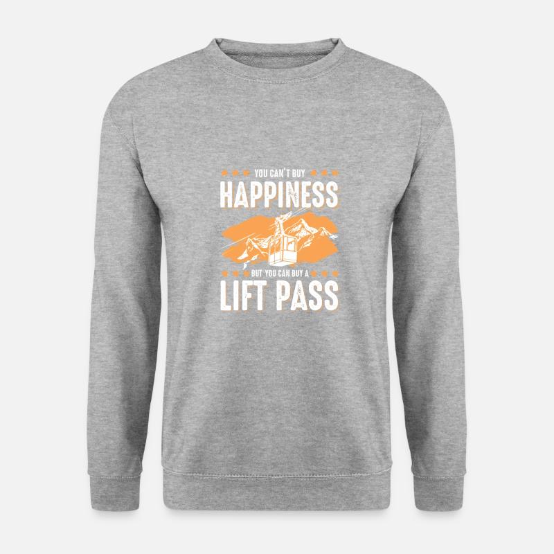 happy ski skiing - Unisex Sweatshirt - salt & pepper