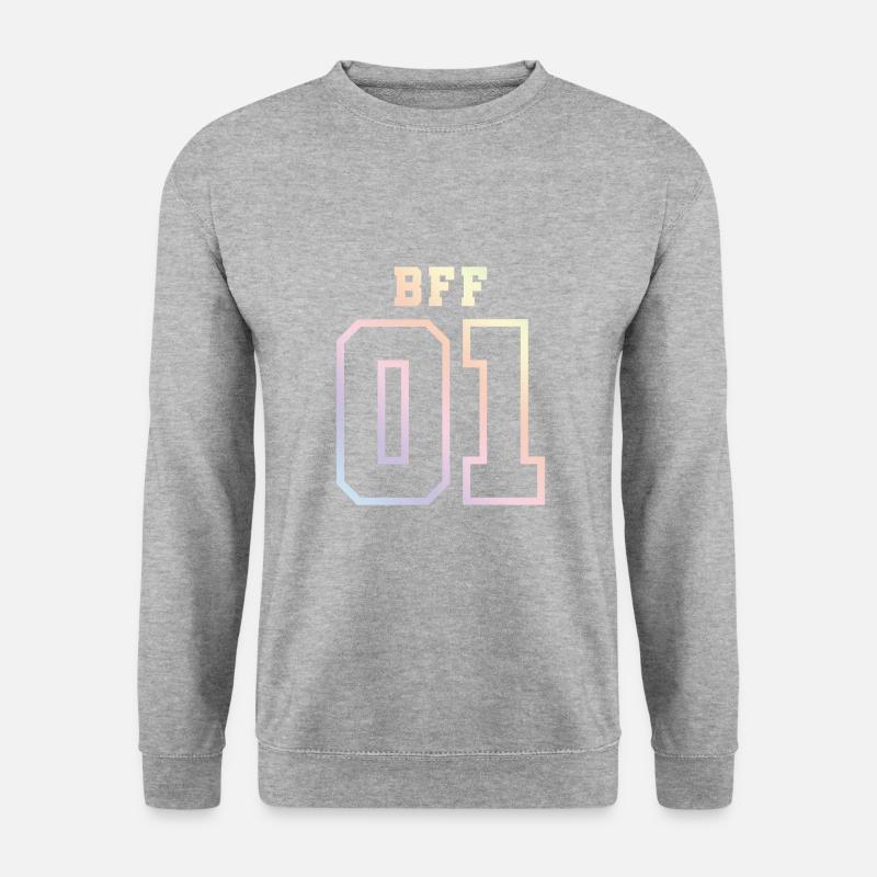 Bff 01 Beste Freunde - Unisex Pullover - Weißgrau meliert
