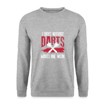 darts sport - Unisex Sweatshirt - salt & pepper - Front - Alina (178cm) & Michal (187cm)