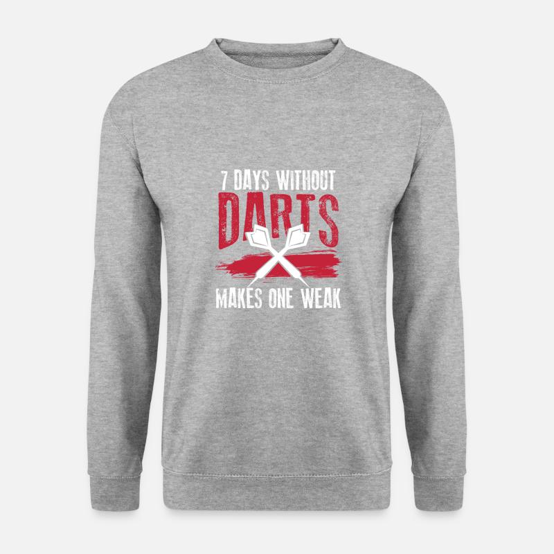 darts sport - Unisex Pullover - Weißgrau meliert