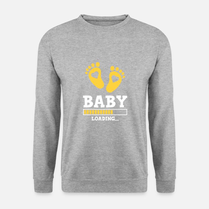 bébé loading spruch - Sweat-shirt Unisexe - gris chiné