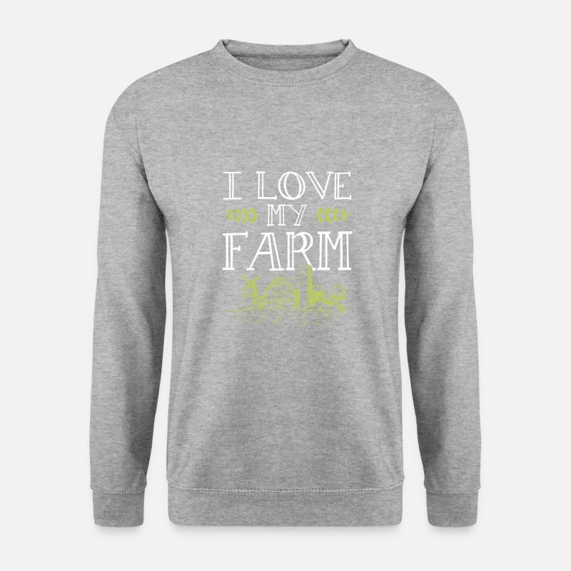 ich liebe meine farm - Unisex Pullover - Weißgrau meliert