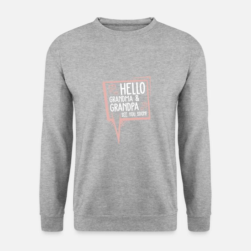 opa oma baby - Unisex Pullover - Weißgrau meliert