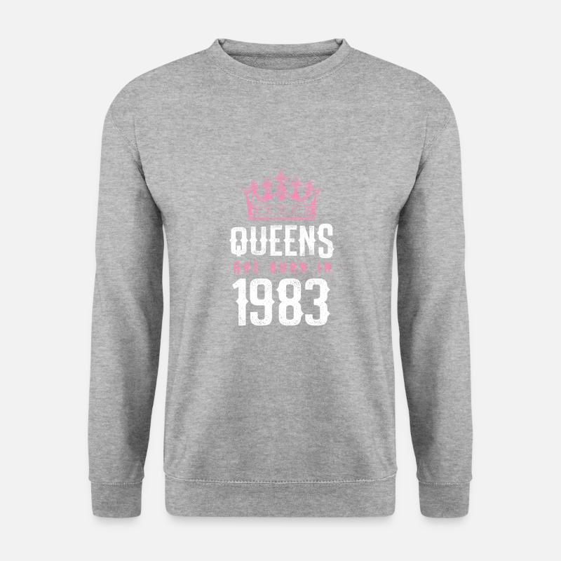 born in 1983 - Unisex Pullover - Weißgrau meliert