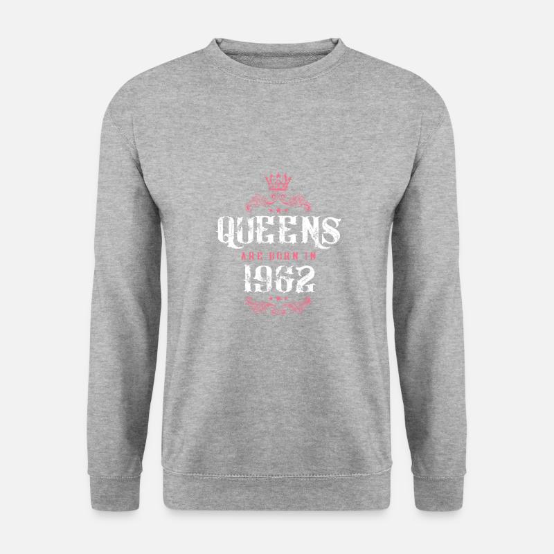 born in 1962 - Unisex Pullover - Weißgrau meliert