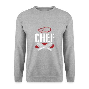 chef chef - Unisex Sweatshirt - salt & pepper - Front - Alina (178cm) & Michal (187cm)