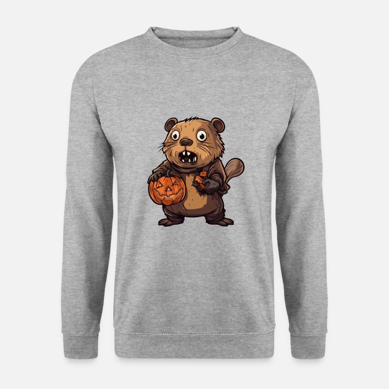 Beaver Halloween Comic Funny - Unisex Sweatshirt - salt & pepper