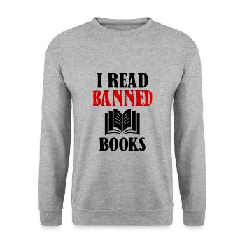 J’ai lu des livres interdits 29 - Sweat-shirt Unisexe - gris chiné - Devant - Alina (178cm) & Michal (187cm)
