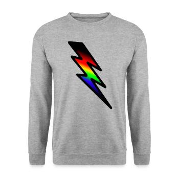 Ray Thunderbolt - Unisex Pullover - Weißgrau meliert - Vorne - Alina (178cm) & Michal (187cm)