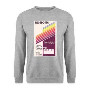 Retour aux années 90 Thèmes Fête des années 90 - Sweat-shirt Unisexe - gris chiné - Devant - Alina (178cm) & Michal (187cm)