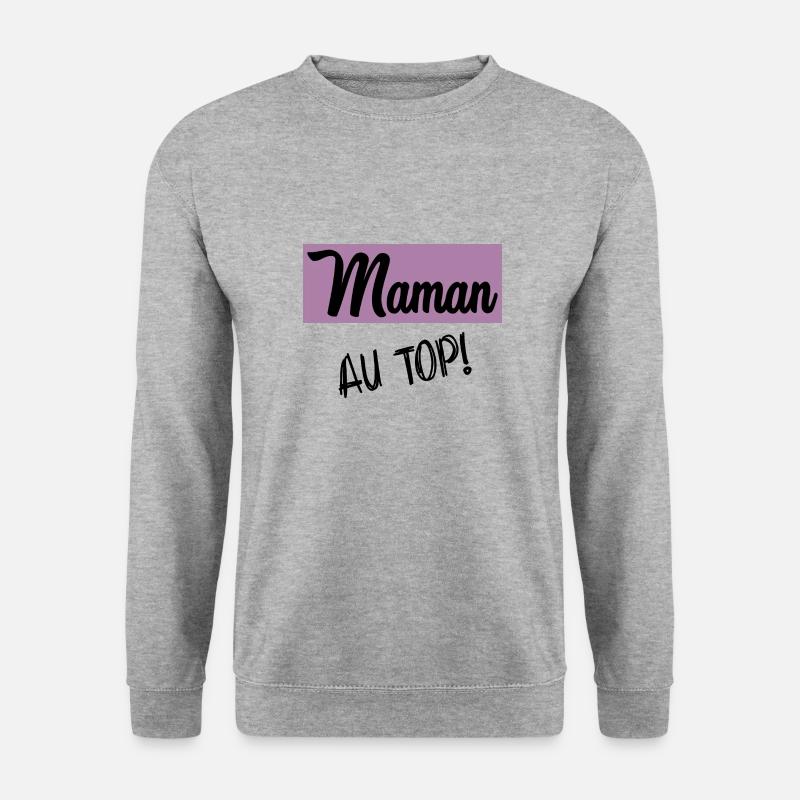 MAMA - Unisex Pullover - Weißgrau meliert