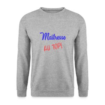 GELIEBTE - Unisex Pullover - Weißgrau meliert - Vorne - Alina (178cm) & Michal (187cm)
