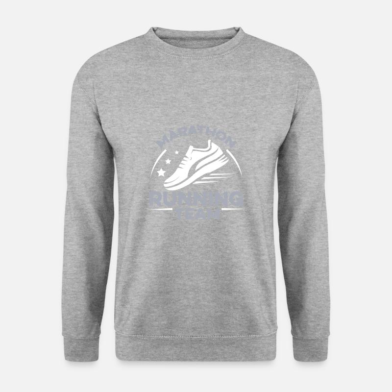 marathon running team - Unisex Pullover - Weißgrau meliert
