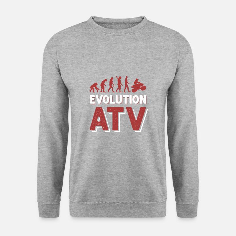 Quad Evolution Quadfahrer - Unisex Pullover - Weißgrau meliert