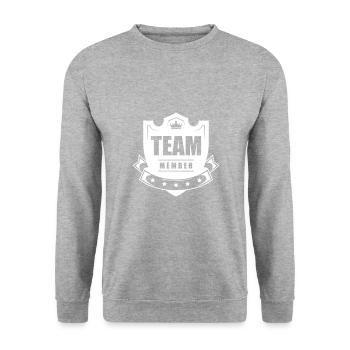 Membre de l’équipe - Sweat-shirt Unisexe - gris chiné - Devant - Alina (178cm) & Michal (187cm)