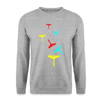 Bratwurst meat icon - Unisex Sweatshirt - salt & pepper - Front - Alina (178cm) & Michal (187cm)