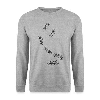 Bicycle tandem - Unisex Sweatshirt - salt & pepper - Front - Alina (178cm) & Michal (187cm)