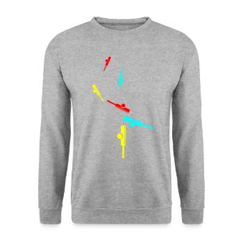 Cricket icon symbol - Unisex Sweatshirt - salt & pepper - Front - Alina (178cm) & Michal (187cm)