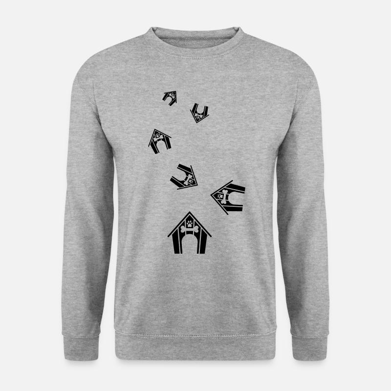 Chien de maison pour chien - Sweat-shirt Unisexe - gris chiné
