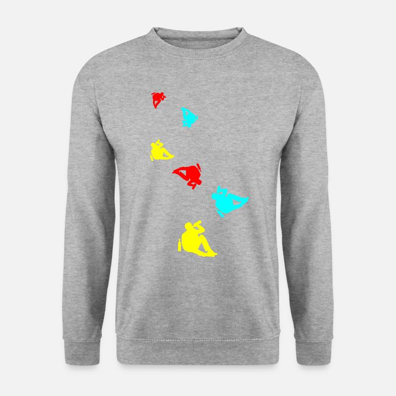 Alkohol trinken mann - Unisex Pullover - Weißgrau meliert