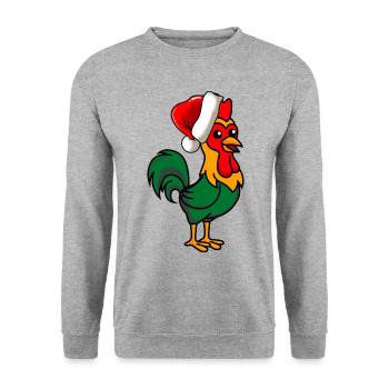 Hahn Comic Christmas - Unisex Sweatshirt - salt & pepper - Front - Alina (178cm) & Michal (187cm)