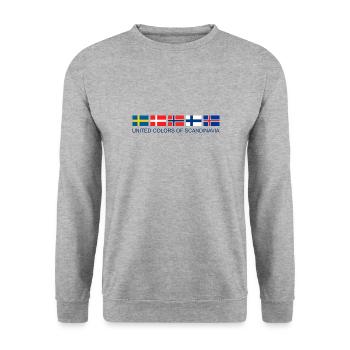 United Colors Of Scandinavia | Bandiera scandinava - Felpa unisex - grigio chiaro melange - Fronte - Alina (178cm) & Michal (187cm)