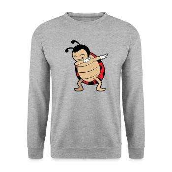 Dabbing Dab coccinelle - Sweat-shirt Unisexe - gris chiné - Devant - Alina (178cm) & Michal (187cm)