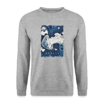 Jellyfish design selection - Unisex Sweatshirt - salt & pepper - Front - Alina (178cm) & Michal (187cm)