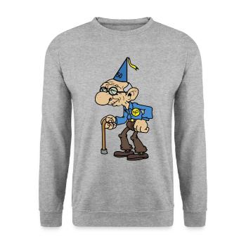 50th birthday abraham - Unisex Sweatshirt - salt & pepper - Front - Alina (178cm) & Michal (187cm)