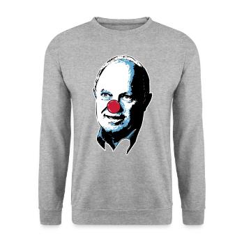 Clown Tshirt - Circus Clown Costume - Unisex Sweatshirt - salt & pepper - Front - Alina (178cm) & Michal (187cm)