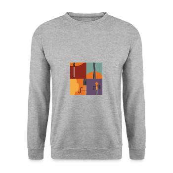 Cello - Unisex Pullover - Weißgrau meliert - Vorne - Alina (178cm) & Michal (187cm)
