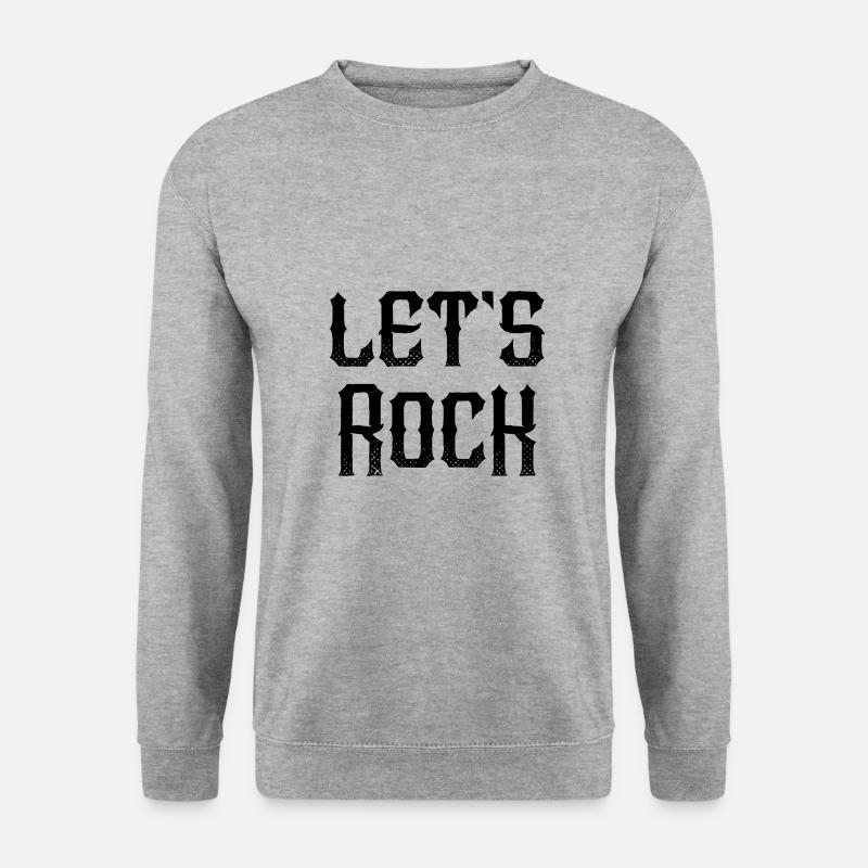 Lets Rock - Unisex Pullover - Weißgrau meliert