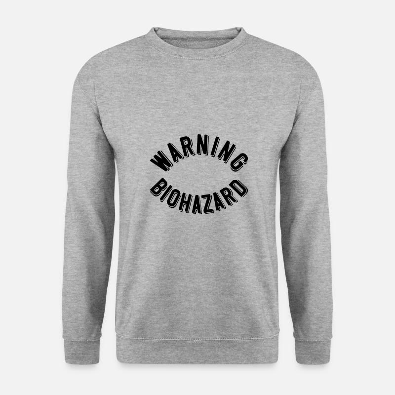 Warning Biohazard - Unisex Pullover - Weißgrau meliert