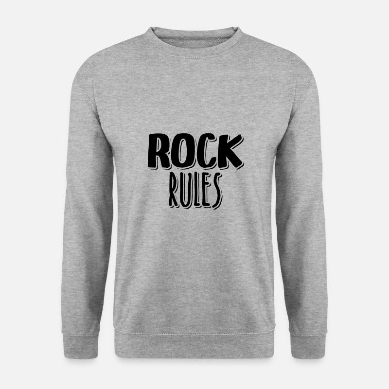Rock Rules - Unisex Pullover - Weißgrau meliert