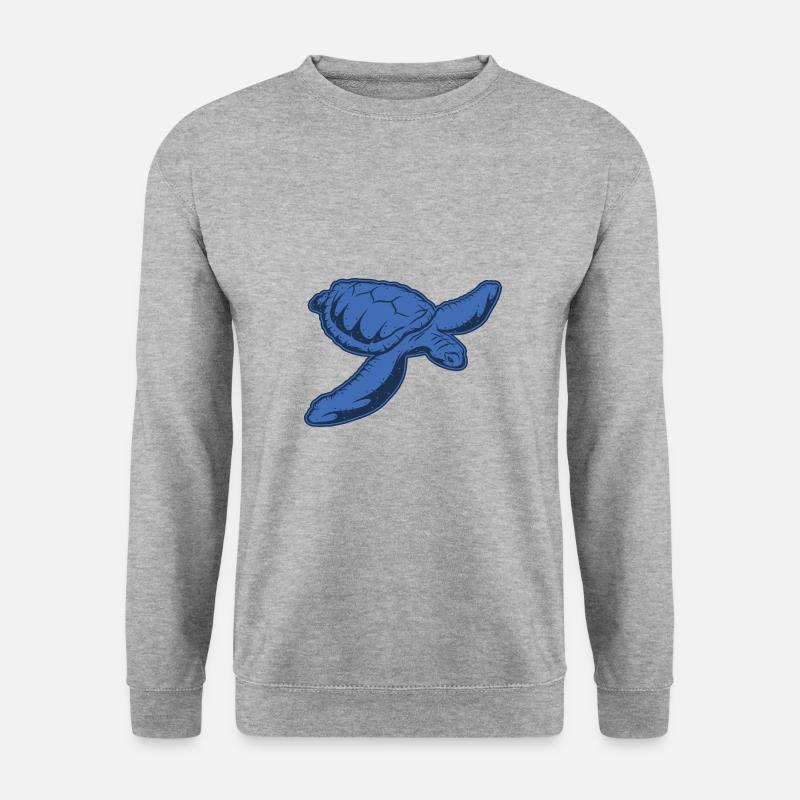 Wasserschildkröte - Unisex Pullover - Weißgrau meliert