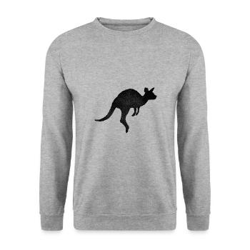 Kangaroo - Unisex Pullover - Weißgrau meliert - Vorne - Alina (178cm) & Michal (187cm)
