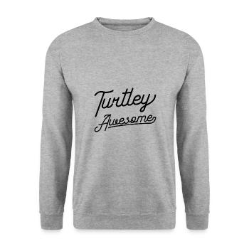 Tortue géniale - Sweat-shirt Unisexe - gris chiné - Devant - Alina (178cm) & Michal (187cm)