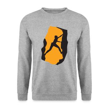 Rock Climbing - Sweat-shirt Unisexe - gris chiné - Devant - Alina (178cm) & Michal (187cm)