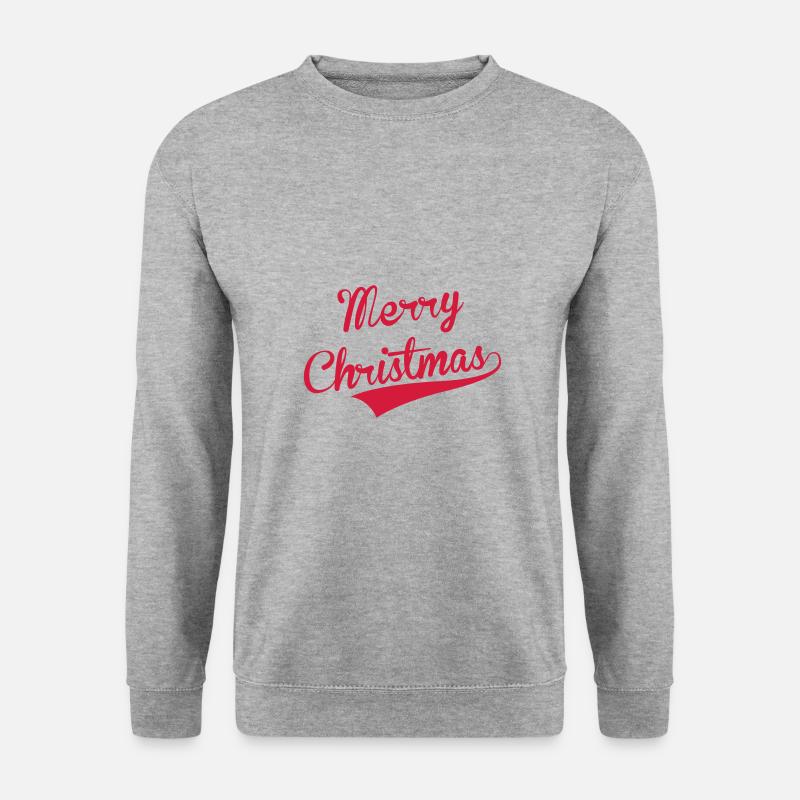 Fröhliche Weihnachten - Unisex Pullover - Weißgrau meliert