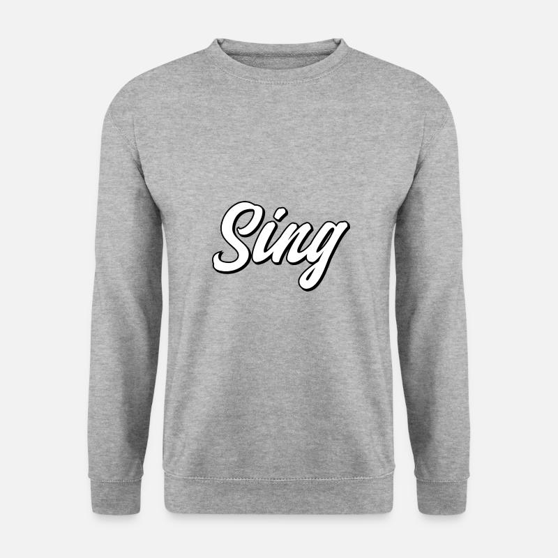 Singer - Unisex Pullover - Weißgrau meliert