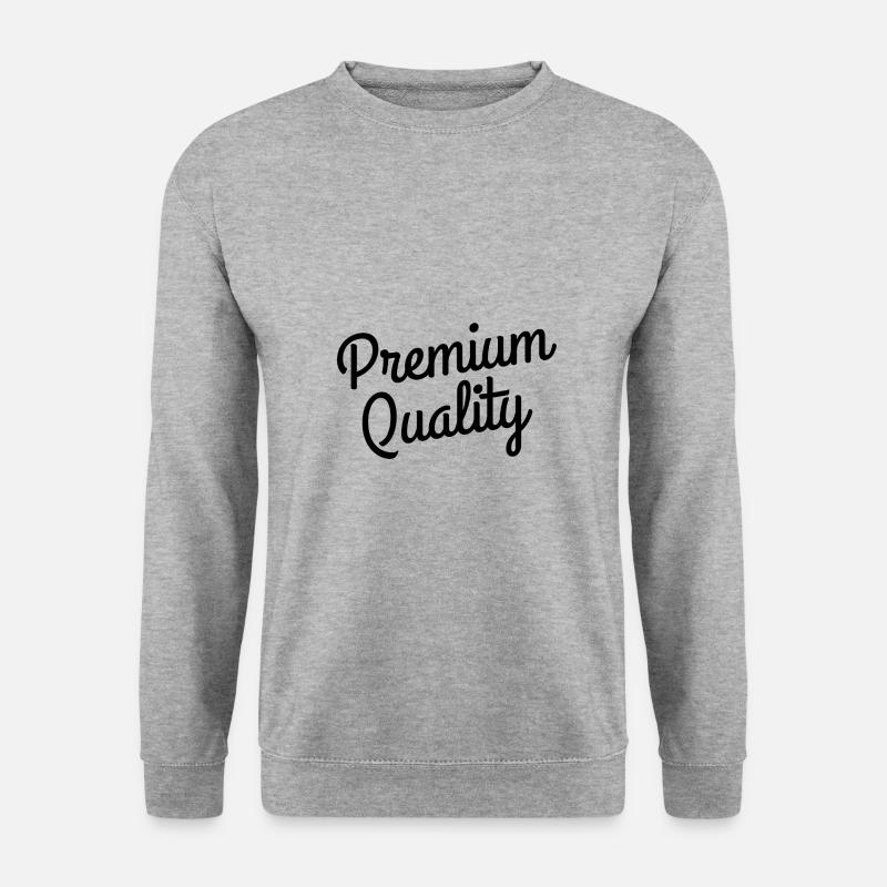 Premium Quality - Unisex Pullover - Weißgrau meliert