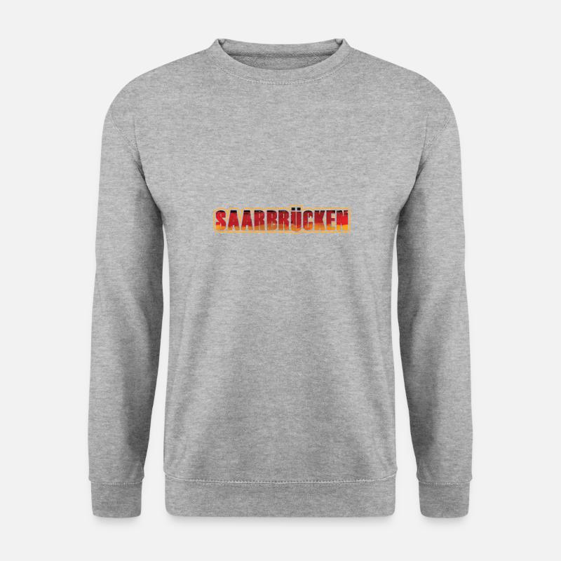Saarbrücken - Unisex Pullover - Weißgrau meliert