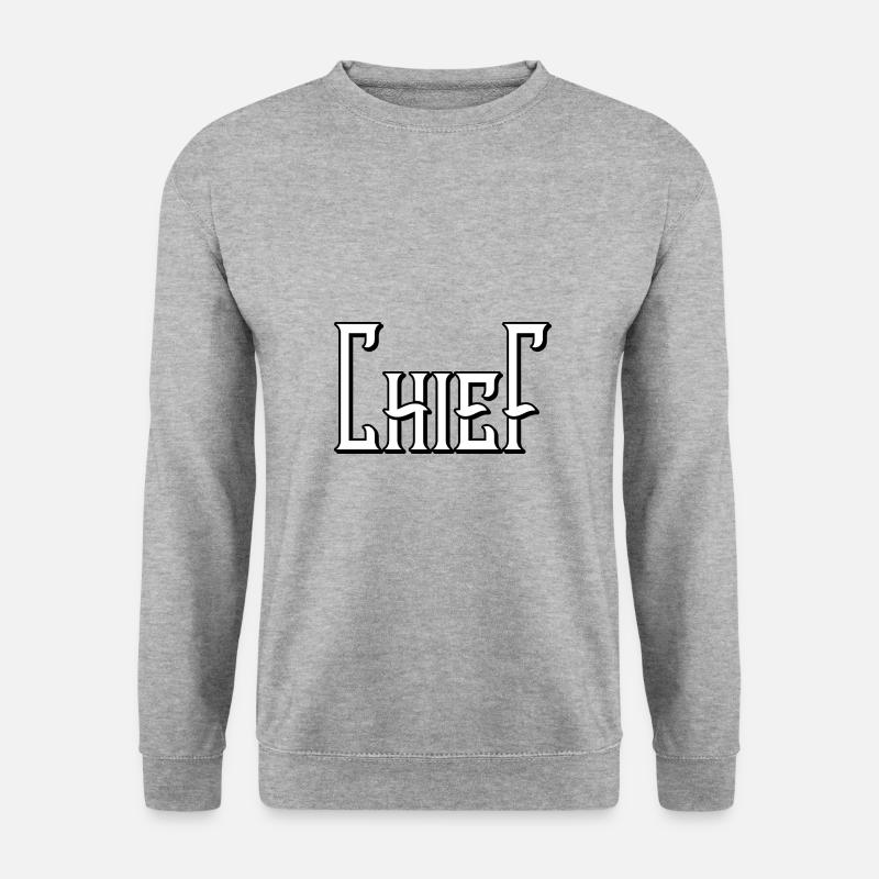 Chief - Unisex Pullover - Weißgrau meliert