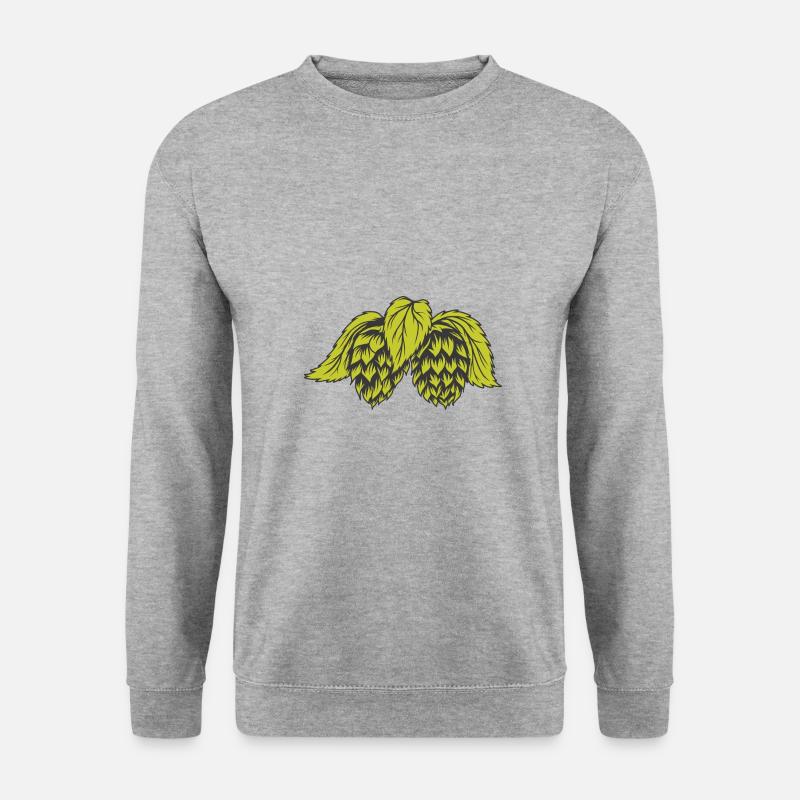 Hopfen - Unisex Pullover - Weißgrau meliert