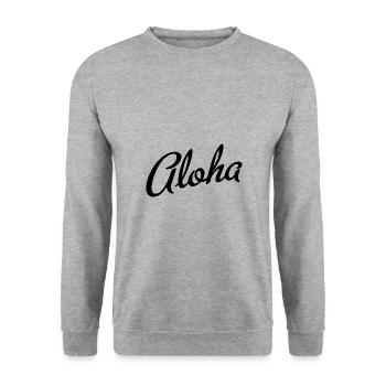 Aloha - Unisex Sweatshirt - salt & pepper - Front - Alina (178cm) & Michal (187cm)