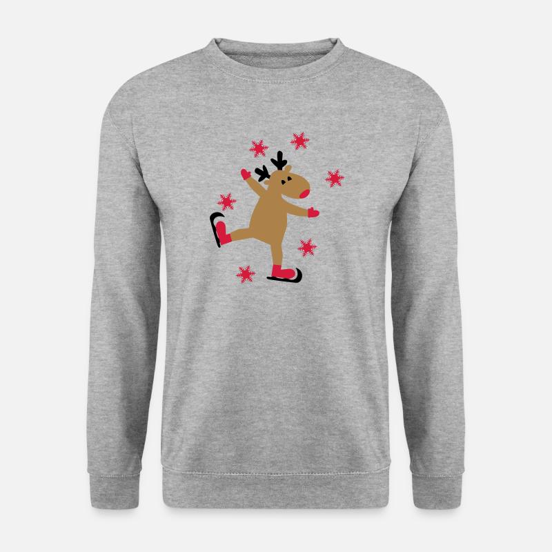 Weihnachten - Unisex Pullover - Weißgrau meliert