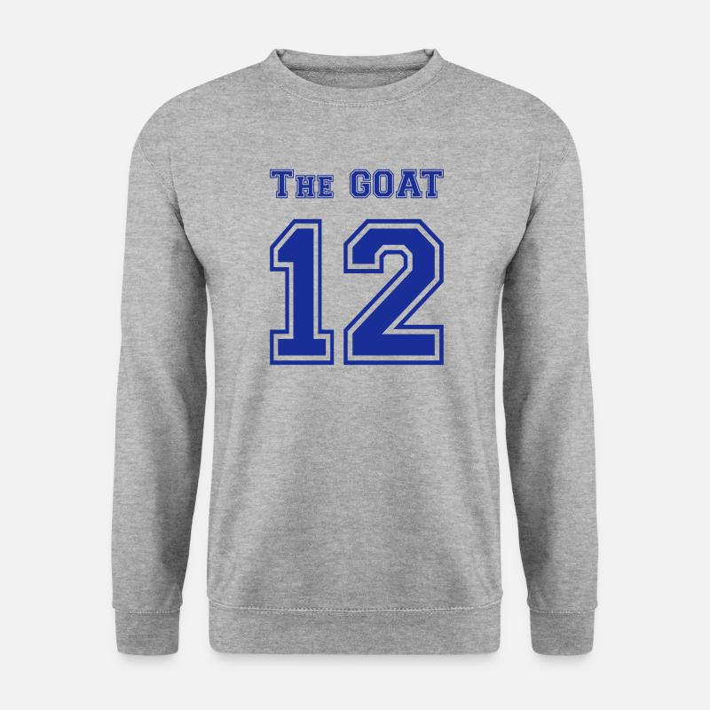 The GOAT 12 blue - Unisex Pullover - Weißgrau meliert