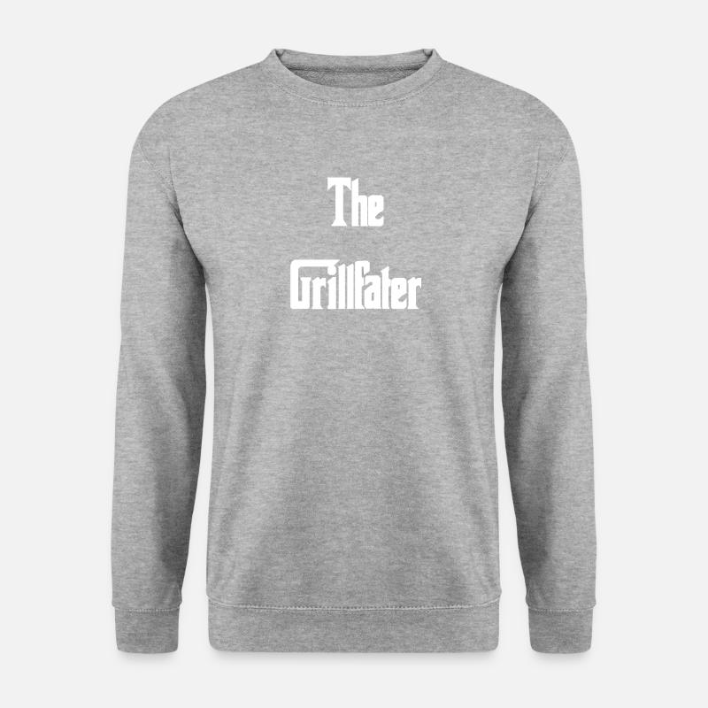 grillfather - Unisex Pullover - Weißgrau meliert