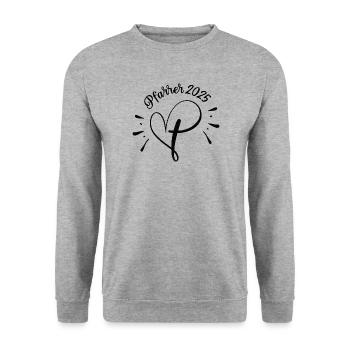 Pfarrer Dankeschön Danke Theologe Geistlicher - Unisex Pullover - Weißgrau meliert - Vorne - Alina (178cm) & Michal (187cm)