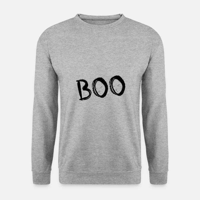 Boo - Unisex Pullover - Weißgrau meliert